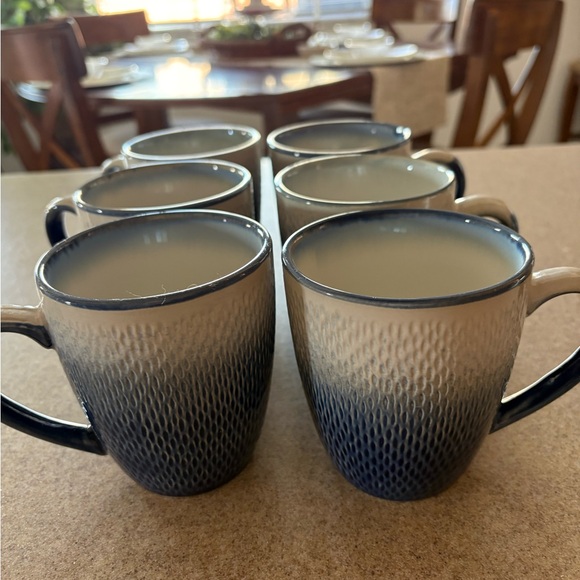 Pfaltzgraff Other - Pfaltzgraff Blue and Cream Textured Mugs